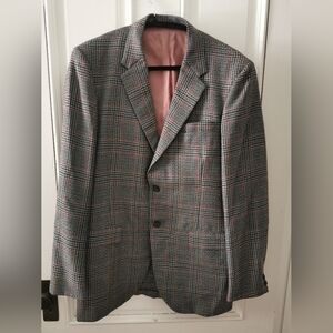 Vintage Mens 70s Unisex Herringbone Classic Tailored 🏴󠁧󠁢󠁳󠁣󠁴󠁿 Wool Coat40